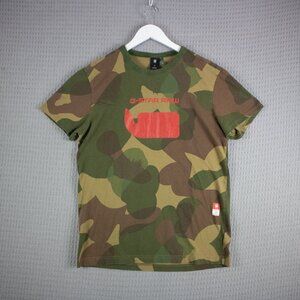 G Star Raw Camo Logo Tee Mens Medium